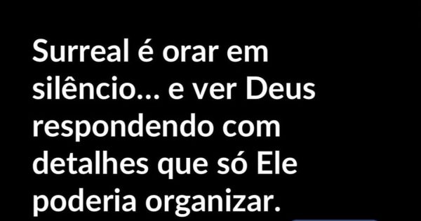 Ore em silencio e confia em Deus